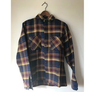 Wax London Whiting Over Shirt - Navy Madras - NWT